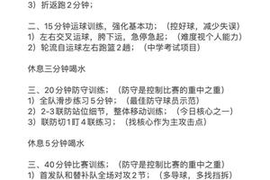 科比一天的训练计划表